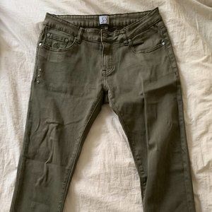 Mens Sage Green Denim Kuwallatee Pants Size 32